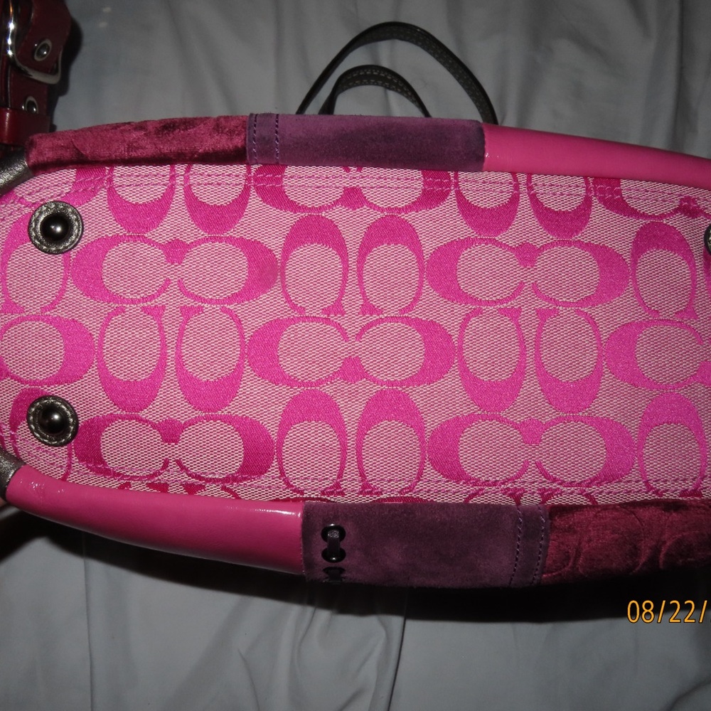 Pink and Silver Patchwork Fabric - image 2